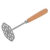 Mobestech Ergänzende Nahrungsmittel -Schlammpressgerät Kartoffelstampfer Küchenwerkzeuge Kartoffelpresse Hamburger-Smasher-Tool pürierter Knoblauch Potatoe Masher Rostfreier Stahl Silber