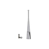 Cartrend 10503 Universal Kurzstab-Dachantenne Autoantennen-Adapter Autoradio Aluminium 10 cm Antennenstab Antenne Silber