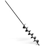 5x80cm Erdbohrer für Bohrmaschine,Pflanzbohrer für Akkuschrauber,Grabungswerkzeug zum Pflanzen,Schwerlast Blume Pflanzgefäße Schnecke zum Löcher Graben,Erdbohrer für Zaunpfosten