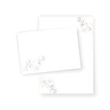 Briefpapier Ginkgo DIN A5 I Set Briefpapier/Umschläge