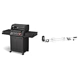 Enders® Gasgrill MONROE PRO 3 SIK TURBO SHADOW, 3-Brenner & Grillspieß Pro, aus Edelstahl, werkzeuglose Montage