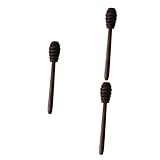 GALPADA 3 Stück Honigstock Honig rührer honigrührer Honigstirrer honigsticks Honig Sticks Honiglöffel Jay rein Honigglaslöffel Honigstab aus Holz Schwarze Walnuss Coffee Wiederverwendbar