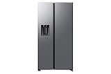 SAMSUNG Side by Side AI RS70F65KET/EF Kühlschrank mit Wasser-/Eisspender ohne Anschluss, Wifi mit AI Energy Mode, SpaceMax, 635 l, BxHxT: 91,2 x 178,4 x 72,6 cm, Edelstahl