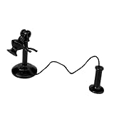 TOYANDONA Schwarzes Retro Dollhouse Telefon für Wohn und Büroszenen Authentisches Zubehör für Sammler und Kreative Modelle