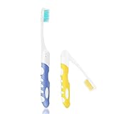 Ouligay 2 Stück Reise Zahnbürste Klappbar Zahnbürsten Klappbare Reisezahnbürste Weiche Faltbare Zahnbürste Tragbare Mini Zahnbürste für Erwachsene Kinder