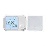 Besshepplo Digitales Smart-Thermostat WiFi RF433 Fernbedienung Temperaturregler Raumthermostate Digitaler Touchscreen programmierbar für Alexa Home Automation Gerät (kein WLAN)