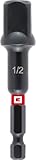 Original Einhell Impact-Steckschlüssel-Adapter (CrV-Stahl, 1/2' Aufnahme, 72 mm Länge, manganphosphatiert, schlagfest, Torsionszone)