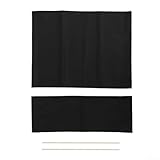 Vootnifig Stilvolles Regiestuhl-Sitzbezug-Set, verschleißfestes Polyestergewebe, platzsparendes, faltbares Design, Schwarz