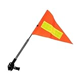 Fahrrad Sicherheitsflagge | Hochsichtbar Reflektierend Wasserdicht Ausziehbar Wimpel | Hochsichtbare Reflektierende Wasserdichte Reißfeste Fahne Als Golfwagen Zubehör Für Outdoor Aktivitäten Erwachsen