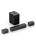 ULTIMEA 5.1 Surround Soundbar, 3D Surround Sound System, Soundbar für TV Geräte mit Subwoofer und Rear-Lautsprechern, Surround und Bass Einstellbare Heimkino TV Lautsprecher, Poseidon D50 Serie