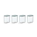 Mepal 4-teiliges Set Vorratsdosen mit Deckel - Lebensmittelbehälter Rechteckige - Küchenorganizer aus Kunststoff - Vorratsbehälter Luftdicht - 4 x 1500 ml - Nordic Green