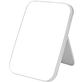 OSDUE Spiegel Super HD, Tischspiegel Faltbare, Tragbar Kosmetikspiegel, Klappbarer Reisespiegel für Tischplatte, Handheld, Zuhause und Reisenutzung(Groß-Beige)