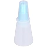 Ölpinselflasche aus Silikon, multifunktionaler Backpinsel mit transparenter Kappe, Küchenwerkzeug zum Grillen, Backen, Kochen, lebensmittelecht, sicher, lebig, leicht, einfach zu (Blau)