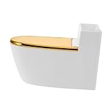 Mobestech Wandmontierter Toilettenförmiger Aschenbecher mit Deckel Eleganter Badezimmer Aschenbecher für Zuhause Einzigartiges Design Feuerfest und Praktisch