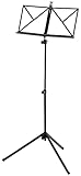 McGrey 100/2 B Notenständer - höhenverstellbar - klappbar - stabil -aus Metall - mit Tasche - schwarz