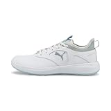 PUMA Damen Ignite Malibu WMNS Golfschuh, White Silver Lucite Metallic Gray, 41 EU