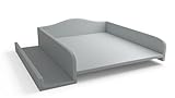regalik Wickelaufsatz für Waschmaschine – Wickelauflage 60x70 cm – Laminierte Holzplatte – Grau – 82x72x10 cm – Sicherer & Platzsparender Wickeltischaufsatz