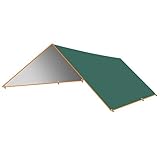Camping -Plane 9.8x9.8ft wasserdichtes Sonnenschutz Tarke Tragbares Schutz mit 6 Seilen Armee Green Shelter zum Rucksack, Wandern, Reisen, Angeln, Picknick