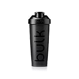 Bulk Iconic Protein Shaker Flasche, Mit Draht-Mixerkugel, Eiweiß Shaker, Jet Black, 750 ml