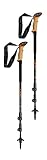 LEKI Makalu Cork Lite Aluminium Verstellbare Leichte Wanderstöcke für Trekking & Wandern - Orange-Schwarz-Anthrazit - 100-135 cm