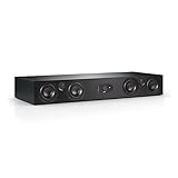 Nubert nuBoxx AS-425 max | schwarze Soundbar mit schwarzer Front | Soundplate für Streaming | TV-Lautsprecher mit Bluetooth aptX HD | Soundbase mit 220 W | Stereobase mit Sprachoptimierung | Sounddeck