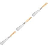Toyvian 3 Stück Flachschaufel Mit Holzgriff Gartenspaten Pflanzwerkzeuge Gartenschaufel Gartenschaufel Handschaufel Spatenschaufel Gartenhandwerkzeuge Grabschaufel Silber