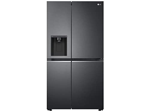 LG Electronics GSJV71MCTE Side-by-Side Kühlschrank mit Door-in-Door | Eis-, Crushed Ice- und Wasserspender | 635 Liter Kapazität | Interner Wassertank 4L | Matte Black