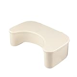 Zoegneer Badezimmer-Toiletten-Tritthocker Kniebeugen-Toilettenhocker Ergonomische Haltungshilfe Fußstütze mit Aufbewahrungsbox für Kinder Erwachsene 40,5 x 24 x 14 cm (Beige)