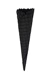 PJaspert Eiswaffeln | Eishörnchen - Schwarzes Hörnchen 'Long Tom Black ' 200xØ56mm Vegan (60 Stück)