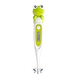 Reer 9808 Digitales Fieber-Thermometer fürs Baby, flexible Spitze, mit süßem Frosch-Motiv, Digitales Fieberthermometer, Frosch, 1 Stück (1er Pack)