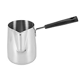 Steowsey Edelstahl Butter- und Kaffee WäRmer, TüRkische Kaffee, Mini Butter Schmelz Tiegel und Milch mit Ausguss - (600 Ml)