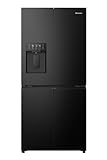 Hisense RQ5P470SYFD Cross Door/Freistehend/EEK D /35 dB/Total No Frost /483 L/My Fresh Choice/Metal Cooling/Multi-Schubladen-Design/Eis und Wasserspender/HxBxT 178,5 x 79,4 x 69,8 cm/Schwarz