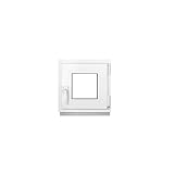 Framex Kellerfenster Kleines Fenster Weiß Breite x Höhe 40 x 40 cm (400 x 400 mm) 2fach (32 mm) Dreh Kipp DIN Rechts - Premium - Alle Größen