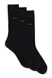 BOSS Herren Business Socken Strümpfe RS Uni CC 3 Paar, Farbe:Schwarz, Größe:43-46, Artikel:-001 black