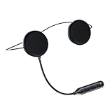 Generisch -Headset Für Motorradhelm Ultradünne 12mm Motorrad Helm Kopfhörer 5.3 Headset Mit Smart Intercom Automatische Anrufannahme Adhäsiv Montage Für Fullface Up Retro Helme