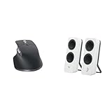 Logitech MX Master 3S – Kabellose Performance-Maus mit ultraschnellem Scrollen, ergonomischen und kabellosen Z207-Bluetooth-PC-Lautsprechern, Stereo-Sound, 10 Watt Spitzenleistung, 3,5-mm-Audioeingang