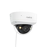Reolink 5MP HD Spotlight Dome PoE-Kamera mit IK10 Vandalismusschutz, Nachtsicht in Farbe, Zwei-Wege-Audio, intelligenter Personen-/Fahrzeug-/Tiererkennung, Keine monatlichen Gebühren, RLC-540A