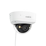 Reolink 5MP HD Spotlight Dome PoE-Kamera mit IK10 Vandalismusschutz, Nachtsicht in Farbe, Zwei-Wege-Audio, intelligenter Personen-/Fahrzeug-/Tiererkennung, Keine monatlichen Gebühren, RLC-540A