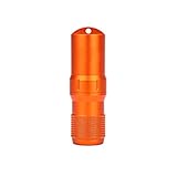 Peosaard wasserdichte Match Storage Box Aluminiumlegierung Outdoor Outdoor wasserdichte Pille Hülle Match Box Notfall -Tabletten -Behälterflasche enthalten Match Box und Zubehör Orange, Match Box