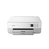 Canon PIXMA TS5351a WH Drucker Farbtintenstrahl Multifunktionsgerät DIN A4 (Scanner, Kopierer, OLED, 4.800 x 1.200 dpi, USB, WLAN, Duplexdruck, 2 Papierzuführungen), weiß