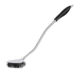 Forneza Pizzaofen Bürste mit Schaber I Edelstahl Grill-Bürste I 57cm Reinigungsbürste Langer Griff, Drahtbürste für Gasgrill, Holzkohlegrill und Elektrogrill