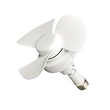 Zkydhbd Tragbarer Kühlventilator 5W 360 Grad Einstellung E27 Deckenlüfter Für Büro Haus Home Kronleuchter Elektrisch Niedriges Geräusch