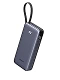 UGREEN Power Bank, 20000mAh 45W Schnellladen mit Integriertem USB-C Kabel & Bidirektionalem 45W PD, Externe Handyakkus Kompatibel mit Galaxy S25, iPhone 16/15 Serie, iPad, Laptop und mehr