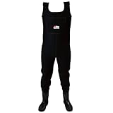 Abu Garcia Neopren-Angelwathose - wasserdichte Wathose mit integrierten Stiefeln und Filzsohlen für maximalen Grip, isoliert und langlebig für Kaltwasserfischen, Waten und Outdoor-Aktivitäten, M 42/43