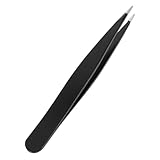 WRITWAA Edelstahl Augenbrauenclip Pinzette Eingewachsene Haarpolster Nagelknipser Augenbrauenpinzette Zupfer Haarentferner Splitterentferner Schwarz