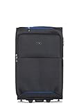 Ochnik Großer Koffer | Softcase | Material: Nylon | Farbe: Schwarz | Zahlenschloss | Größe: L| Maße: 74×46,5×31,5 cm| Fassungsvermögen: 108l | hohe Qualität