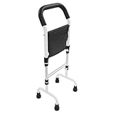 Stehhilfe für Senioren & Mobilitätseingeschränkte – Höhenverstellbar (73-92 cm), 136 kg Traglast, mit LED-Nachlicht & Grifftasche – Aus Kohlenstoffstahl, für Bad, Schlafzimmer & Pflegeheim
