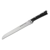 Tefal Ice Force K23204 Brotmesser 20 cm, Handschutz, Langlebiges Brotschneidemesser, Korrosionsschutz, Made in Germany Edelstahl, Schwarz