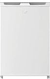Beko TSE1424N Tisch-Kühlschrank, b100, wechselbarer Türanschlag, gute Beleuchtung im Gerät, 37 dB, 128 l Gesamtrauminhalt, Weiß