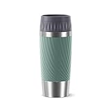 Emsa N20117 Travel Mug Easy Twist Thermobecher, 0,36 L, Deckel mit einfachen Öffnen/Schließ System, Edelstahl-Isolierbecher | Petrol, 1er Pack, 4 Stück (1er Pack)